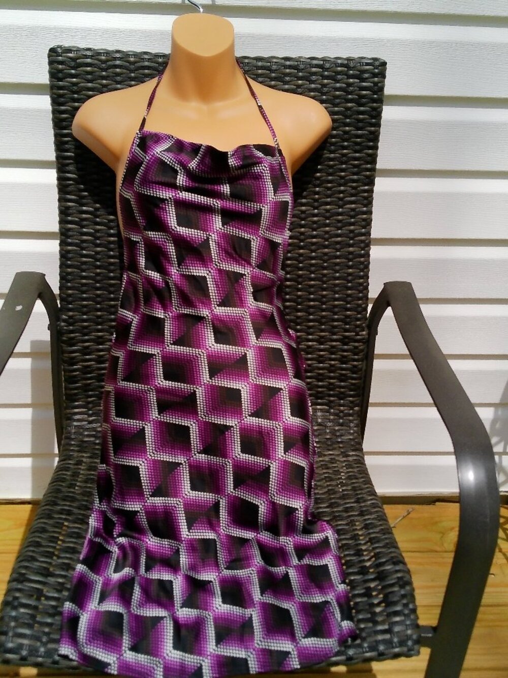 Purple Geometric Print Halter Dress SIZE S NEW WITHOUT TAGS BP FROM NORDSTROM